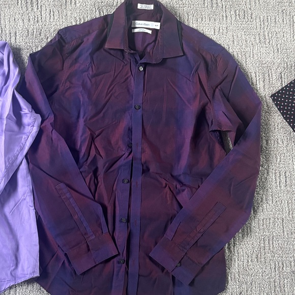 Calvin Klein Purple and Black Casual Shirt Trio - Picture 4 of 7